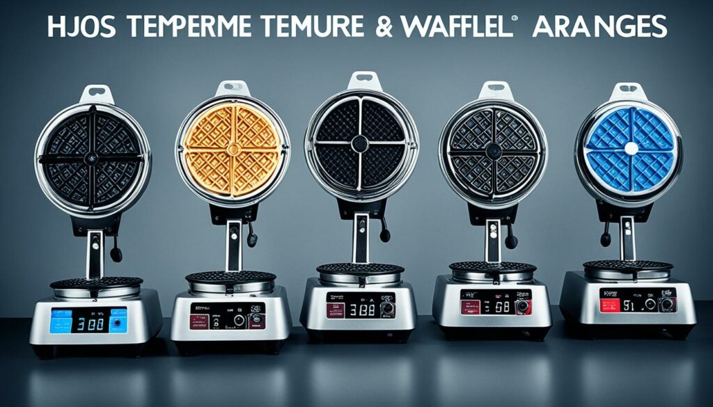 Temperaturbereiche verschiedener Waffeleisentypen